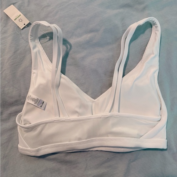 Offline by Aerie White Ribbed Sports Bra - Picture 2 of 5